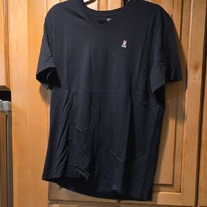 Psycho Bunny Black V-Neck Men's Tee